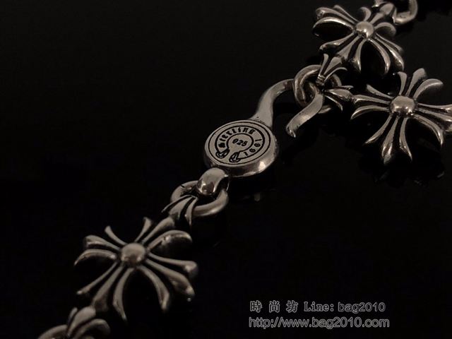 chrome hearts銀飾 克羅心十字花項鏈 克羅心純銀項鏈 克羅心首飾品  gjc2011